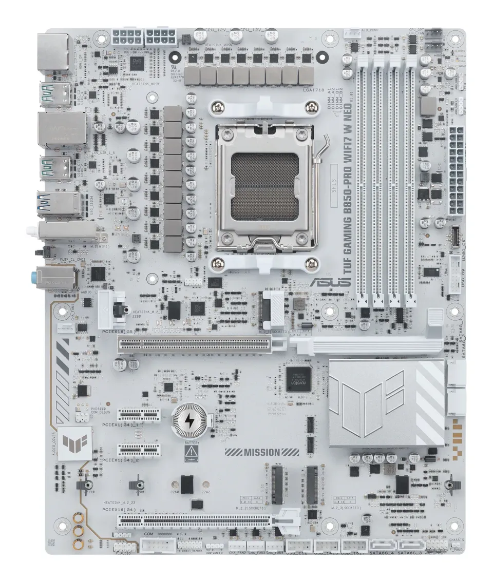 ASUS MB Sc AM5 TUF GAMING B850-PRO WIFI7 W NEO, AMD B850, 4xDDR5, 1xHDMI, 1xDP