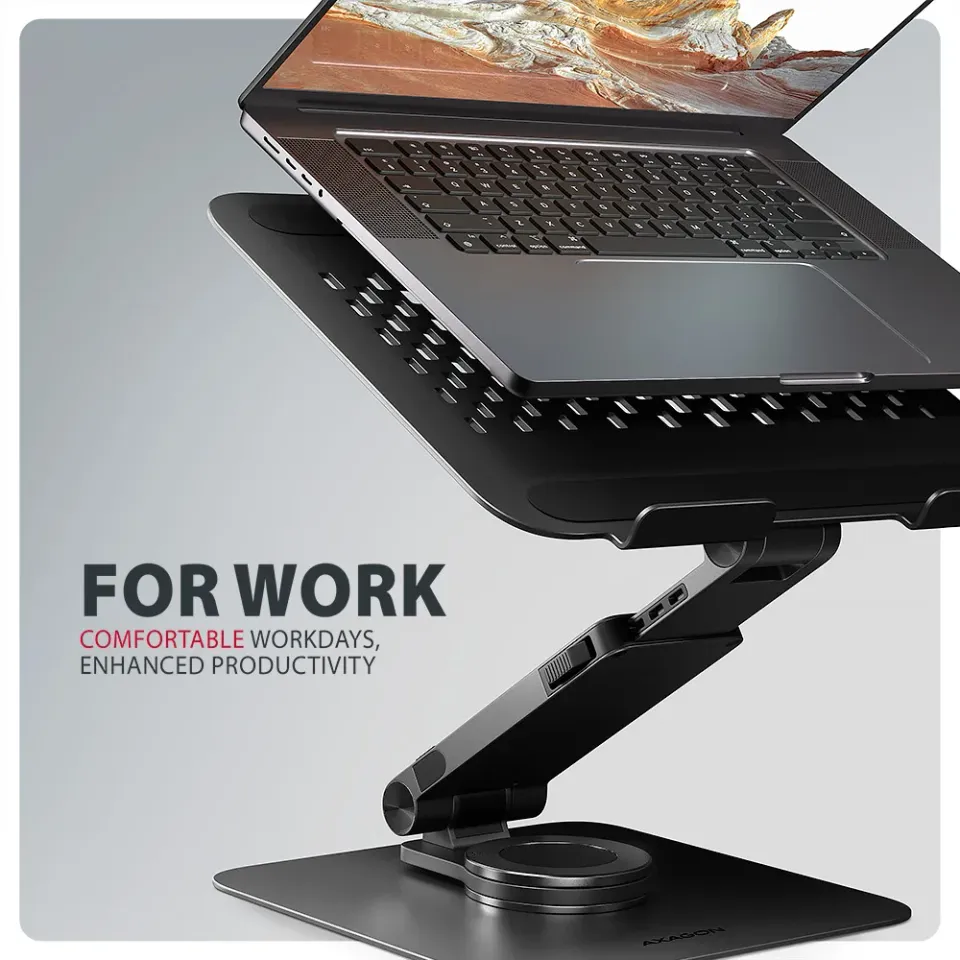 AXAGON STND-LRB hliníkový stojan na notebook 10"-17.3" nastavitelná výška a úhel