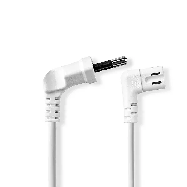 Nedis CEGL11055WT30 - Napájecí Kabel | Euro Zástrčka – IEC-320-C7 | 3 m | Úhlov
