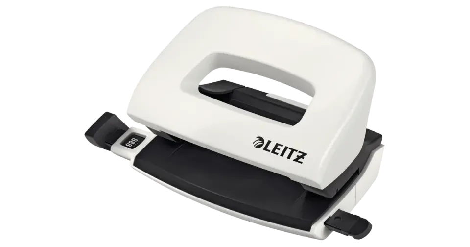 LEITZ Mini děrovačka NeXXt 5060, perleťová bílá