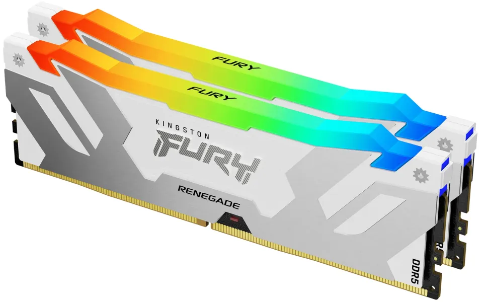 KINGSTON 64GB 6400MT/s DDR5 CL32 DIMM (Kit of 2) FURY Renegade RGB White XMP