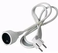 PREMIUMCORD Prodlužovací přívod 230V 1m, 1 zásuvka (M/F) bílá