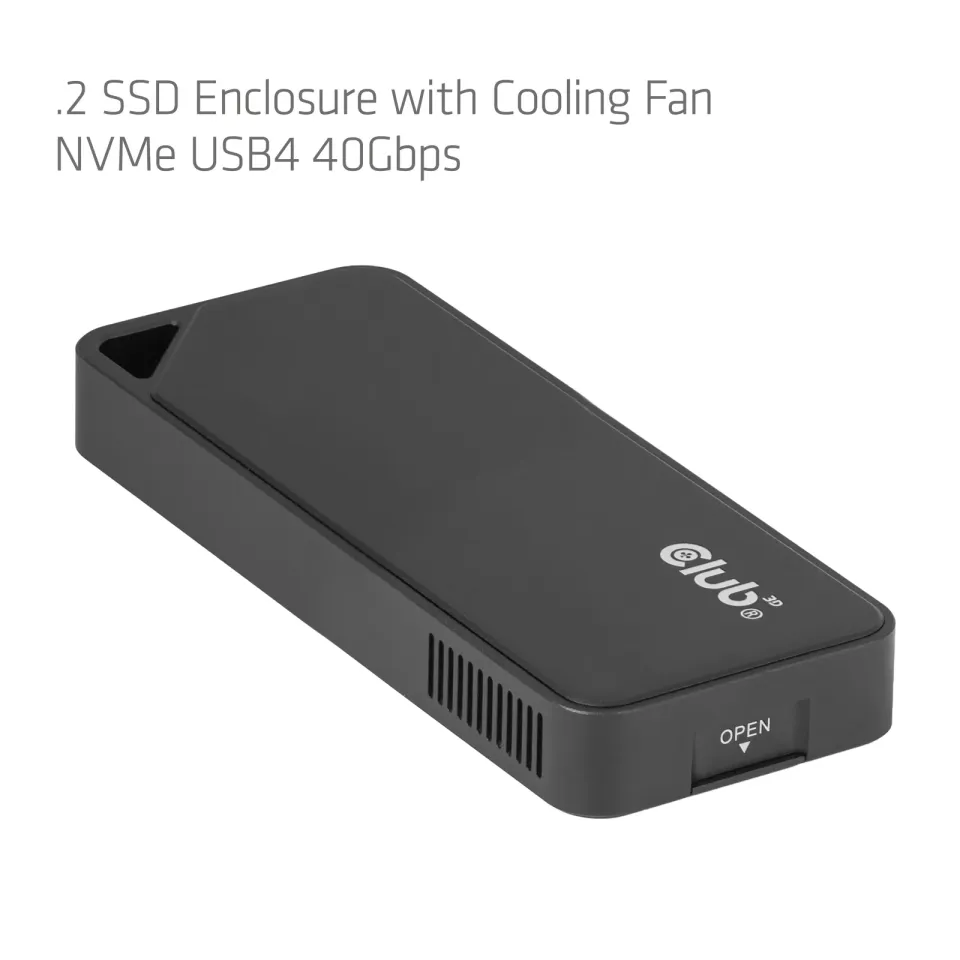 Club3D Externí box pro M.2 NVMe SSD s ventilátorem, USB4 40Gbps