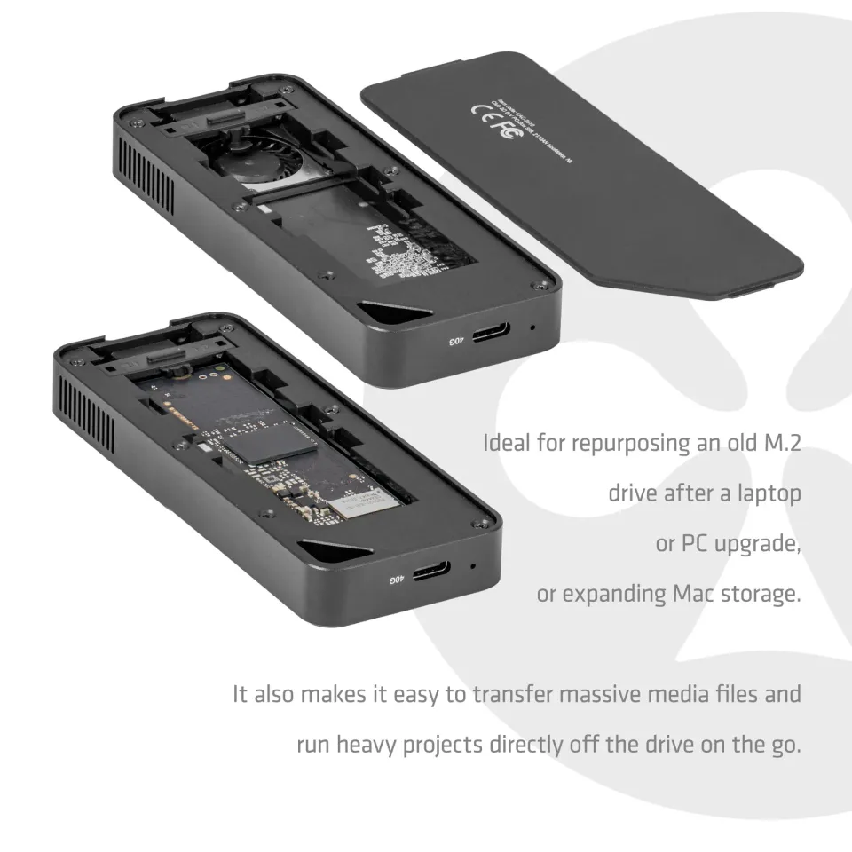 Club3D Externí box pro M.2 NVMe SSD s ventilátorem, USB4 40Gbps