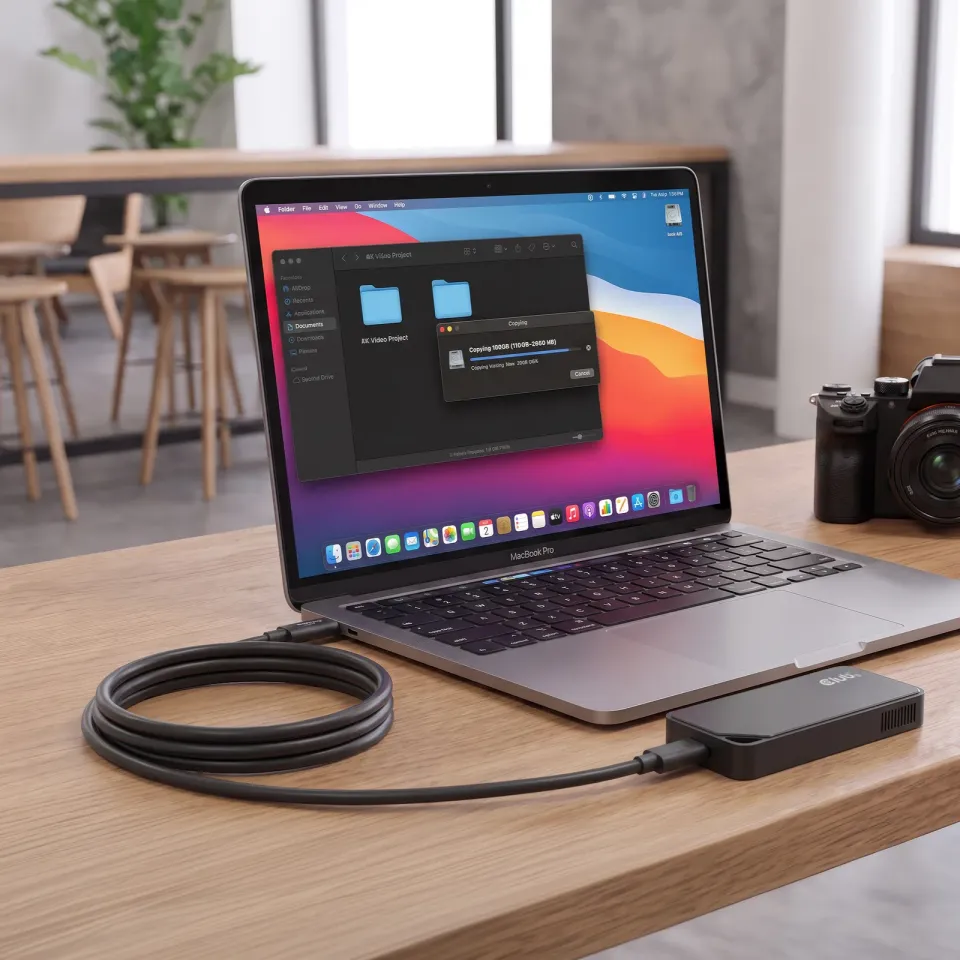Club3D Externí box pro M.2 NVMe SSD s ventilátorem, USB4 40Gbps