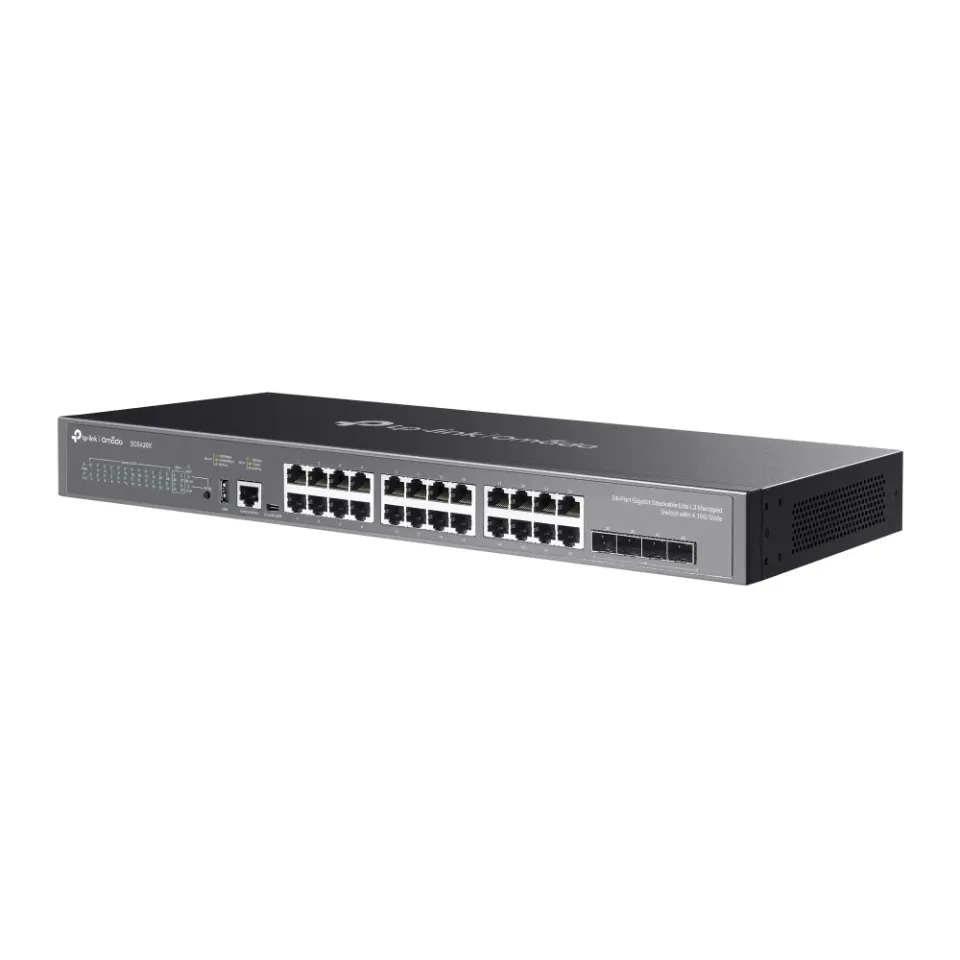 TP-Link OMADA switch SG5428X (24xGbE,4xSFP+,1xUSB2.0,2xConsole,fanless)