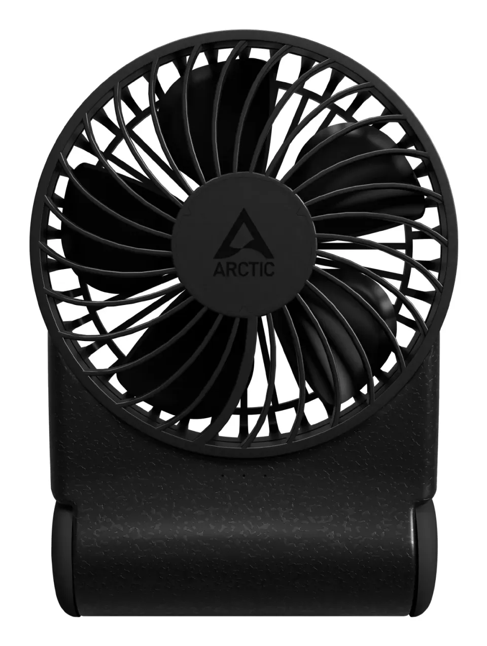 ARCTIC Summair 2Go (Black) - Rechargeable Pocket Fan with Stand (74 hours of battery life and variab