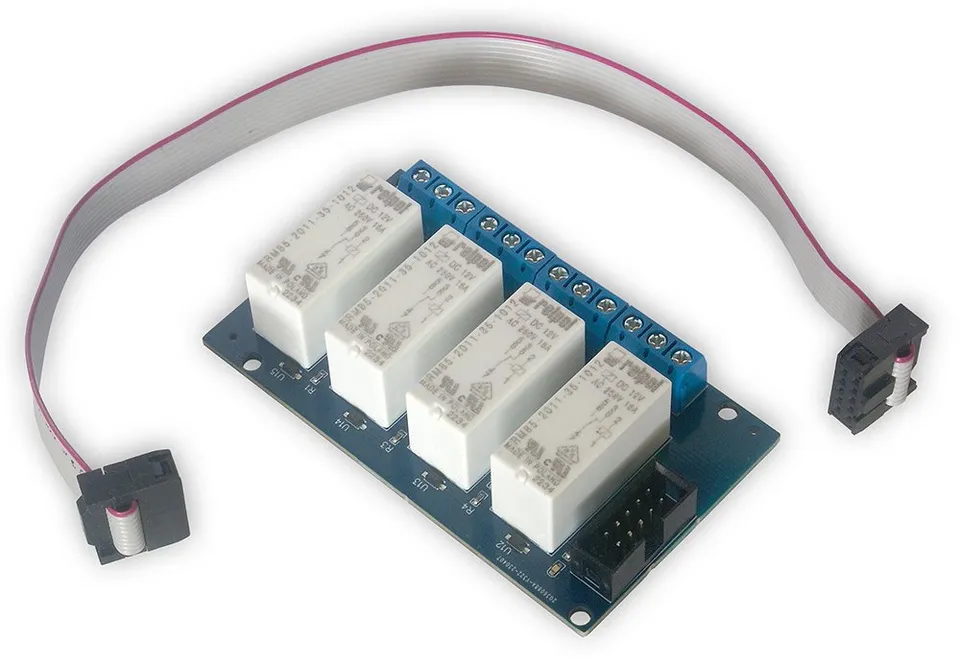 TINYCONTROL 4x relé 250VAC/16A, rozšiřující deska pro LAN ovladač LK3 a LK4