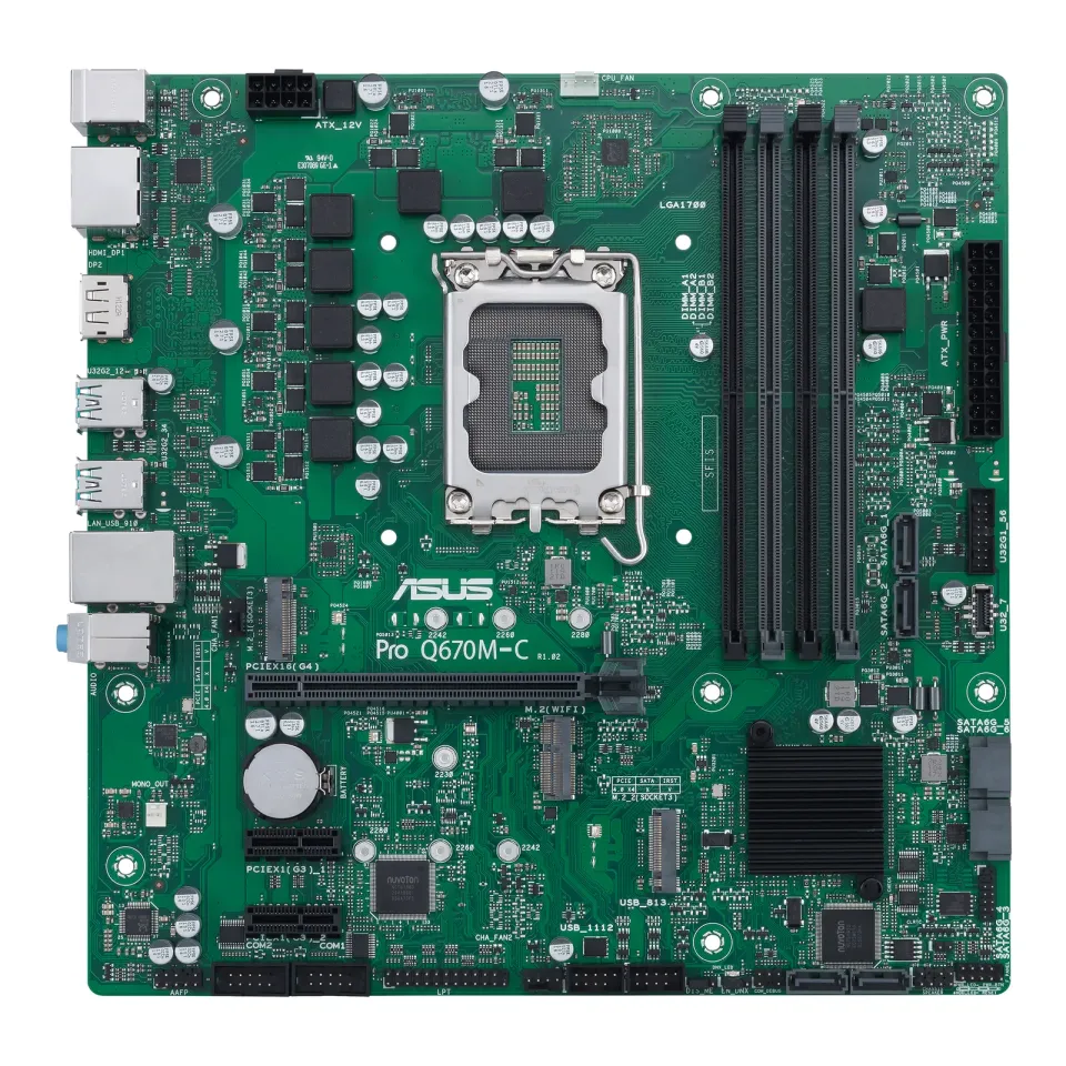 ASUS MB Sc LGA1700 PRO Q670M-C-CSM, Intel Q670, 4xDDR5, 2xDP, 1xHDMI, mATX