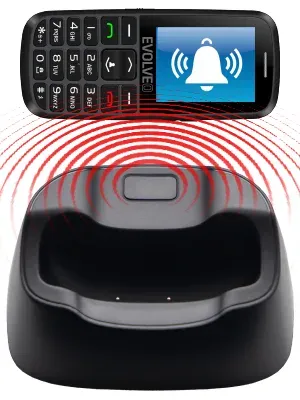 EVOLVEO EasyPhone EG, mobilní telefon pro seniory s nabíjecím stojánkem (černá b