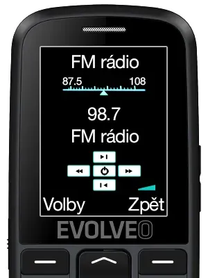 EVOLVEO EasyPhone EG, mobilní telefon pro seniory s nabíjecím stojánkem (černá b