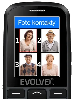 EVOLVEO EasyPhone EG, mobilní telefon pro seniory s nabíjecím stojánkem (černá b