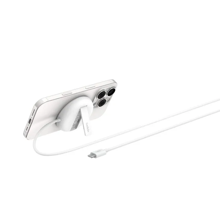Belkin BOOST CHARGE PRO Qi2 15W Magnetická nabíjecí podložka, bez adaptéru, bílá