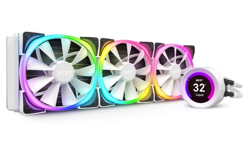NZXT vodní chladič Kraken Z73 RGB /3x120mm fan/ LGA2066/2011(-3)/1366/1156/1155/1151/1150/AM4/ 2,36"LCD disp....