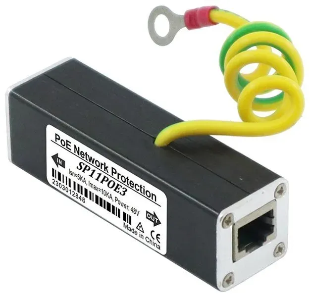 XtendLan Přepěťová ochrana UTP vedení s PoE, 100Mbit, zapojení End-span, 2x RJ-45