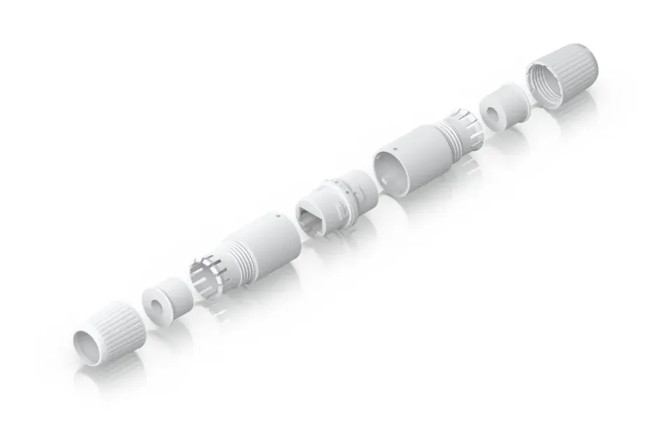 Ubiquiti RJ45 Inline Coupler Outdoor, 2-Pack - Spojka RJ-45, kategorie Cat6a, IPX6, venkovní, 2 kusy