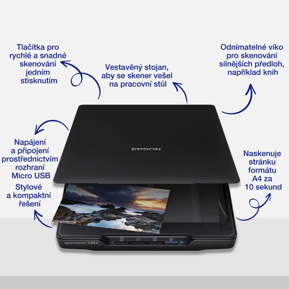 EPSON skener Perfection V39II - A4/4800x4800dpi/USB