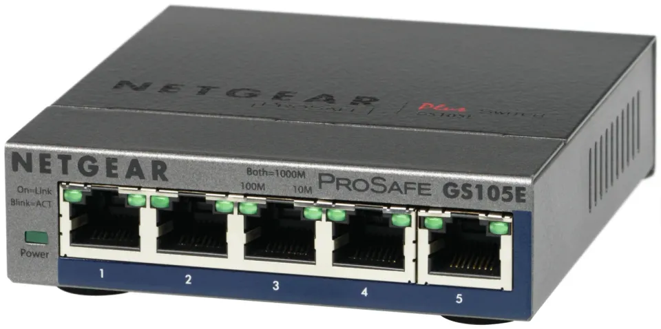 NETGEAR 5xGb Plus Switch,web monit.GS105E