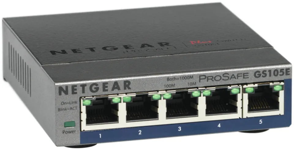 NETGEAR 5xGb Plus Switch,web monit.GS105E