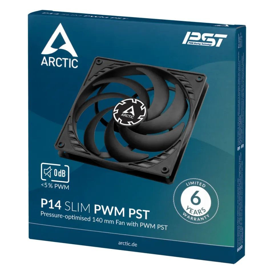 ARCTIC P14 SLIM PWM PST ventilátor - 140mm