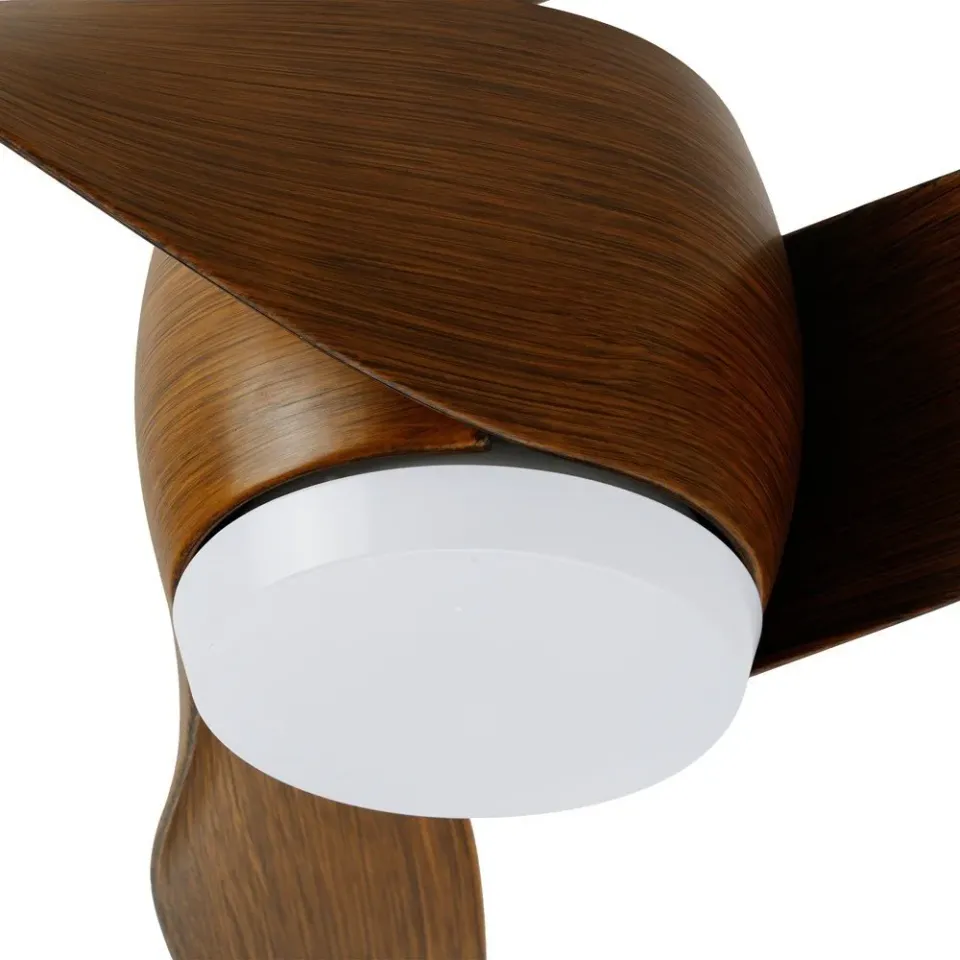 IMMAX NEO LITE WAVE SMART LED stropní svítidlo s ventilátorem 18W, Wi-Fi, TUYA, hnědé (barva dřeva)