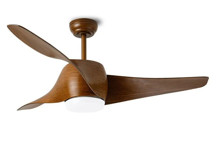 IMMAX NEO LITE WAVE SMART LED stropní svítidlo s ventilátorem 18W, Wi-Fi, TUYA, hnědé (barva dřeva)