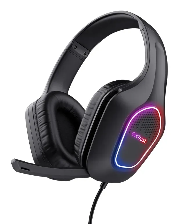 TRUST Herní sluchátka GXT 416 ZIROX, LED, USB, 3.5mm Jack, černá