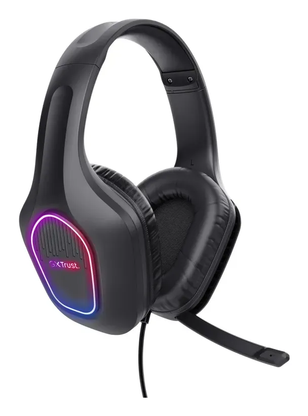 TRUST Herní sluchátka GXT 416 ZIROX, LED, USB, 3.5mm Jack, černá