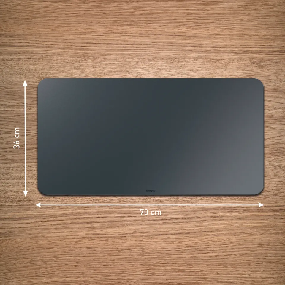 LEITZ podložka na stůl recyklovaná kůže 36x70 cm tm. šedá
