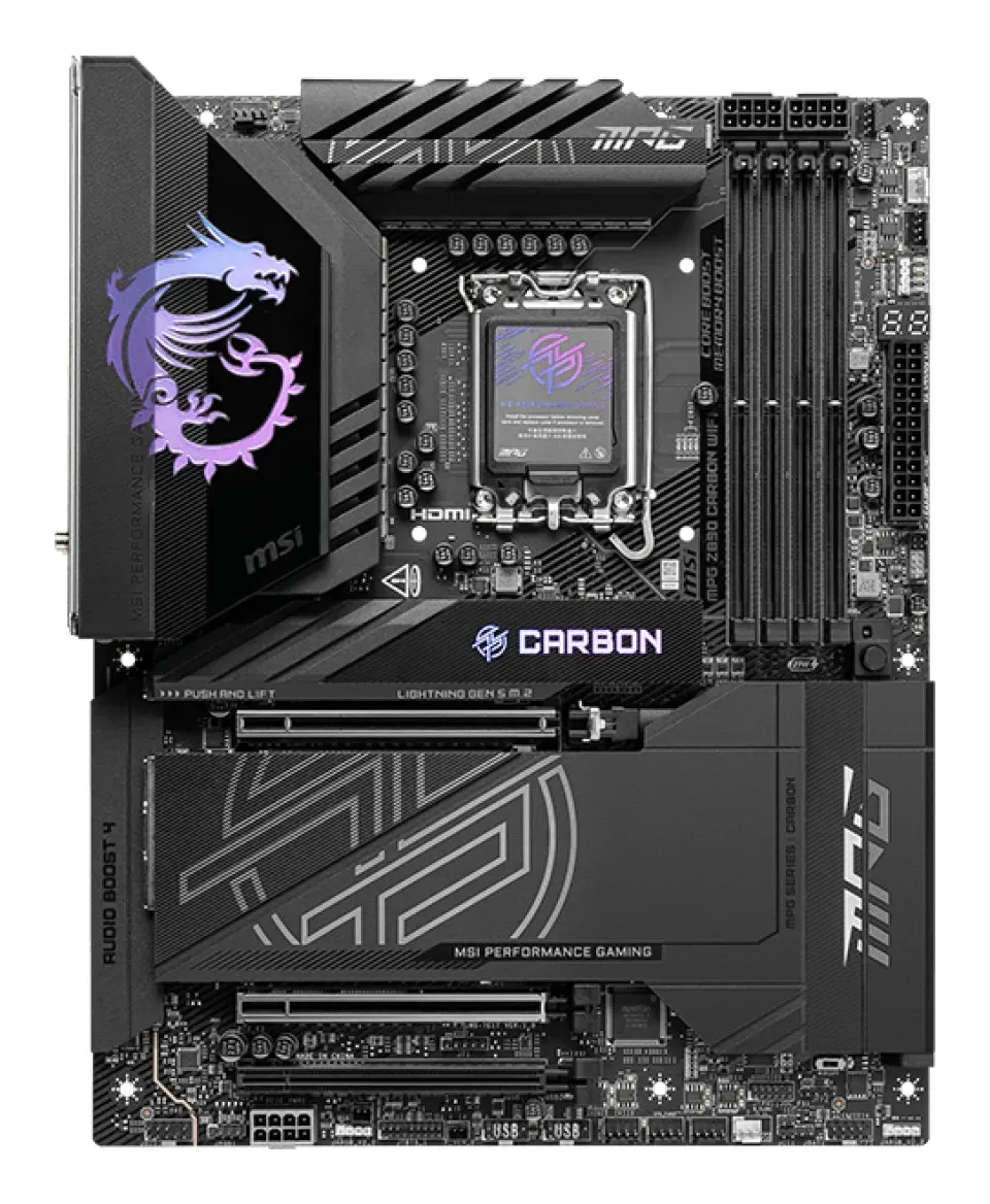MSI MPG Z890 CARBON WIFI, Intel Z890, LGA1851, 4xDDR5, ATX