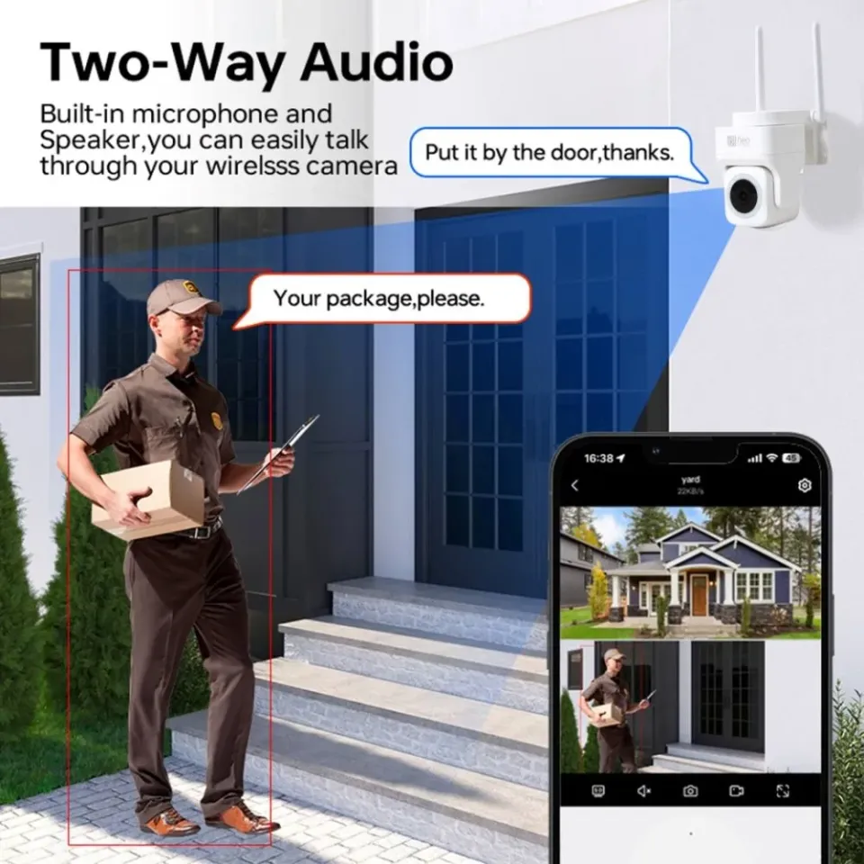 OPRAVENÉ - IMMAX NEO LITE SMART Security venkovní kamera CUBE, PT, Wi-Fi 2,4 a 5GHz, 4MP, ONVIF, TUYA