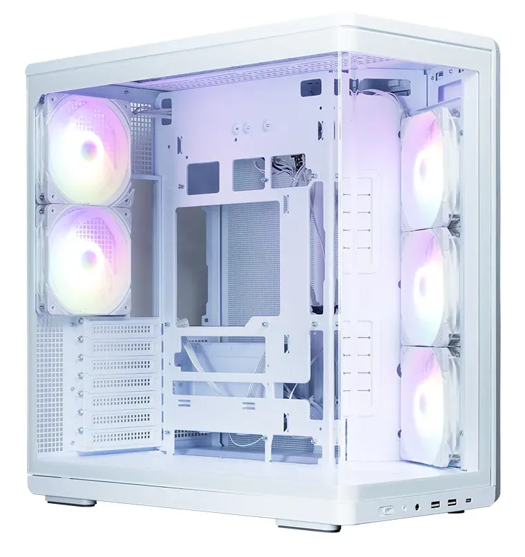Zalman skříň P60 / ATX / 5x120mm ARGB fan / 2xUSB 3.0 / USB-C / panoramatická / bílá