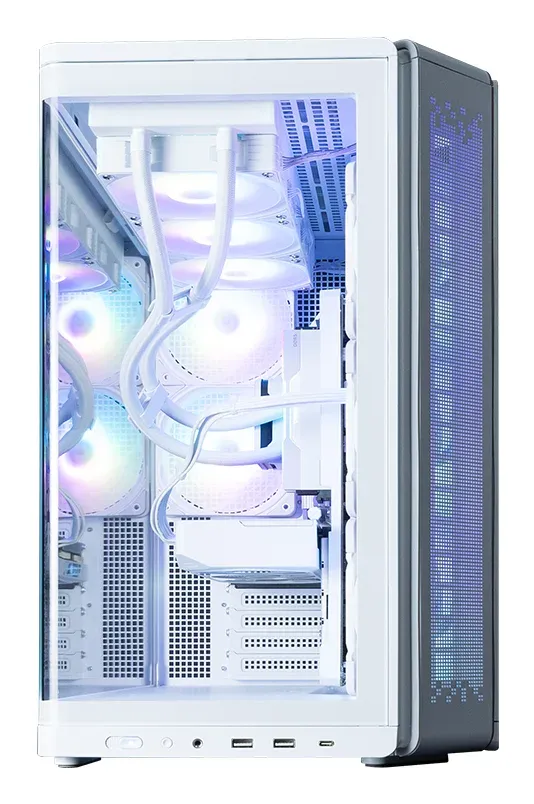 Zalman skříň P60 / ATX / 5x120mm ARGB fan / 2xUSB 3.0 / USB-C / panoramatická / bílá