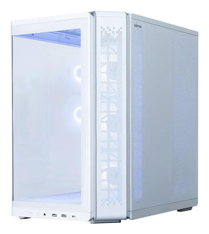 Zalman skříň P60 / ATX / 5x120mm ARGB fan / 2xUSB 3.0 / USB-C / panoramatická / bílá