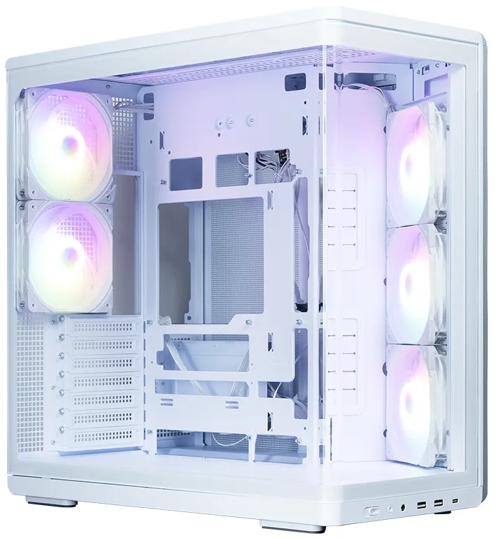 Zalman skříň P60 / ATX / 5x120mm ARGB fan / 2xUSB 3.0 / USB-C / panoramatická / bílá