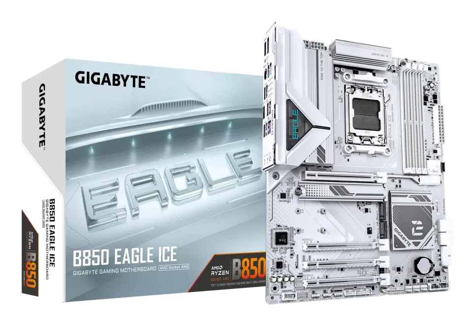 GIGABYTE MB Sc AM5 B850 EAGLE ICE, AMD B850, 4xDDR5, 1xDP, 1xHDMI, ATX