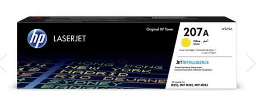 HP W2212A originální toner žlutý č.207A malý cca 1250 str. (yellow, pro HP CLJ M255, M282, M283, Jetintelligence )