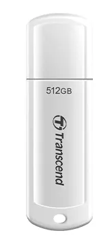 Transcend 512GB JetFlash 730 USB 3.1 flash disk, bílý