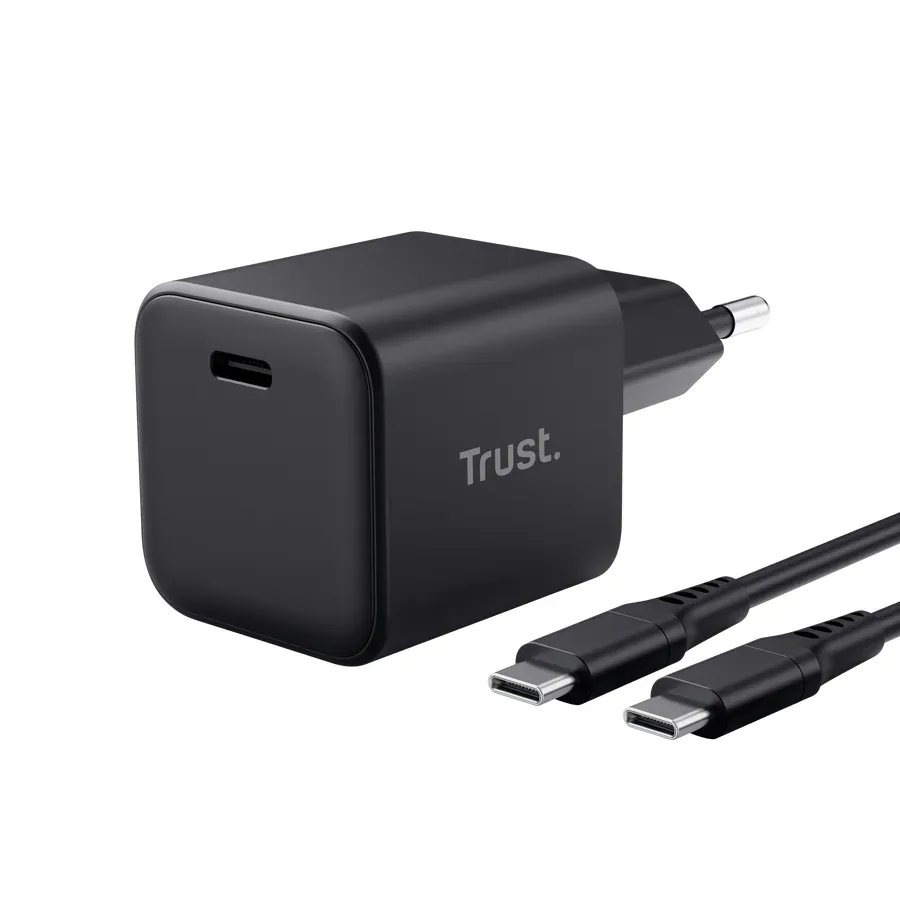 TRUST GaN Nabíječka MAXO 65W, USB-C, černá (26046)