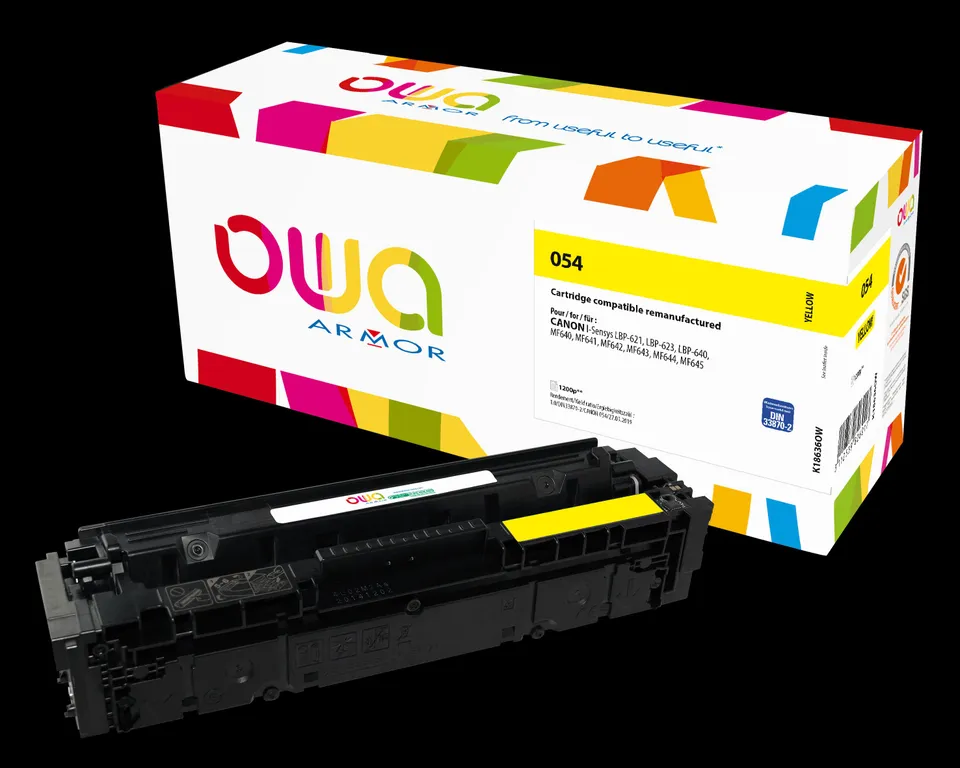 OWA Armor toner kompatibilní s Canon CRG-054 Y, 1200st, žlutá/yellow