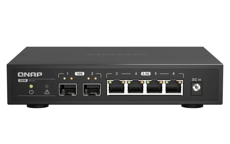 QNAP switch QSW-2104-2S (4x 2,5GbE RJ45 a 2x 10GbE SFP+)