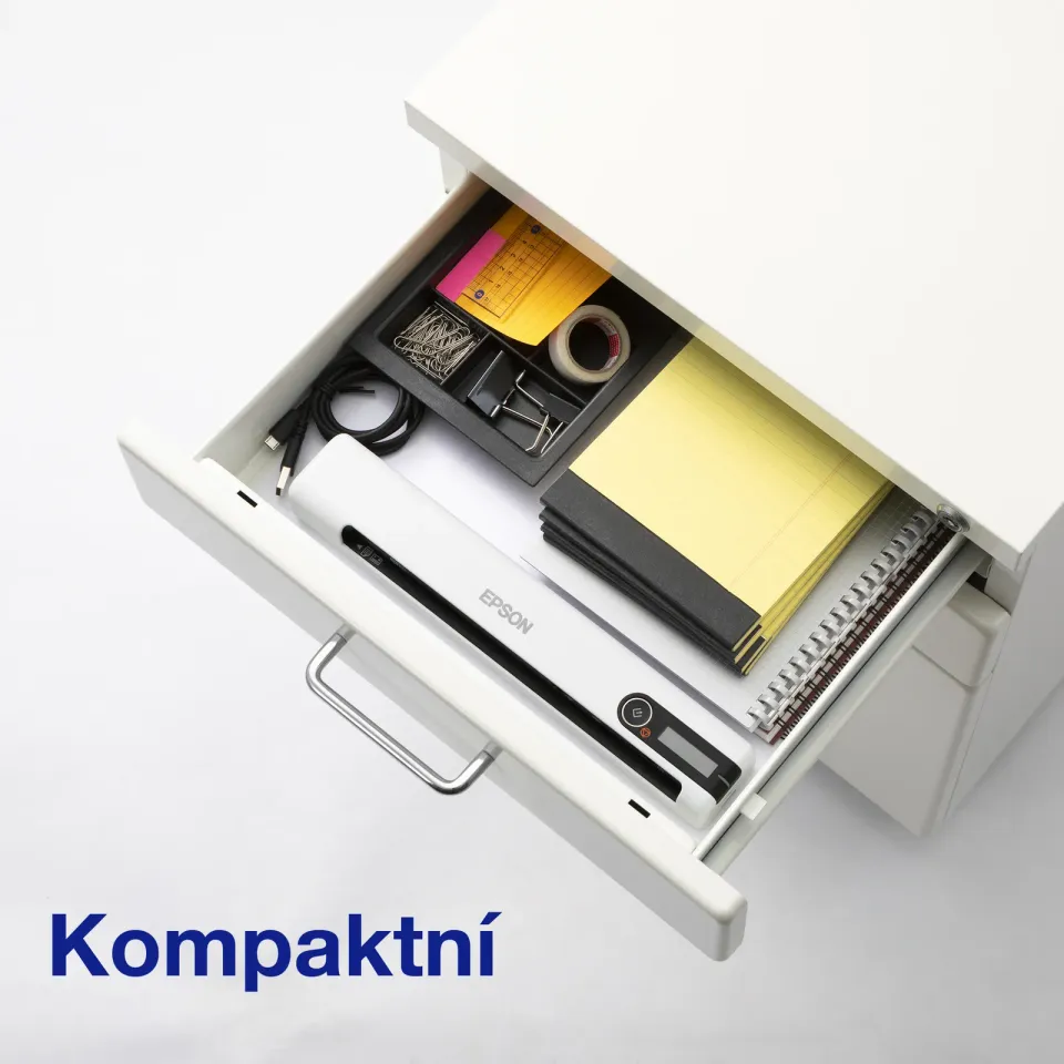 EPSON skener WorkForce DS-80W - A4/600x600dpi/USB/Wi-Fi/mobilní