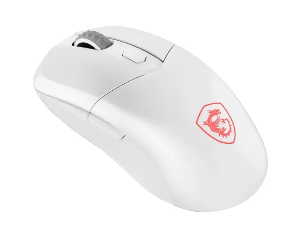 MSI herní myš VERSA 300 Wireless White/ bezdrátová/ 8.000 dpi/ 2,4GHz/ BT5.3/ USB/ RGB podsvícení/ 6 tlačítek/ bílá