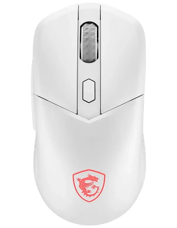 MSI herní myš VERSA 300 Wireless White/ bezdrátová/ 8.000 dpi/ 2,4GHz/ BT5.3/ USB/ RGB podsvícení/ 6 tlačítek/ bílá
