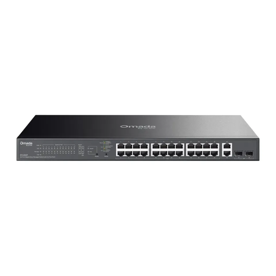 TP-LINK ES228GP Omada 28-Port Gigabit Easy Managed Switch s 24-Porty PoE+
