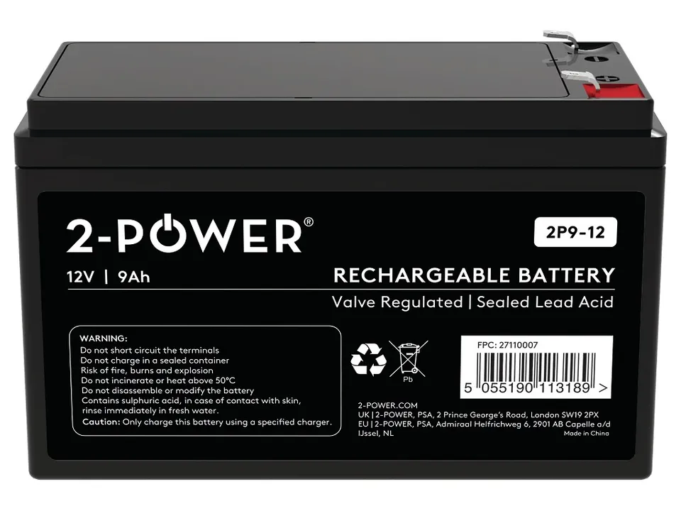 2-Power 2P9-12 12V 9Ah VRLA Baterie F2 ( FASTON 250 )