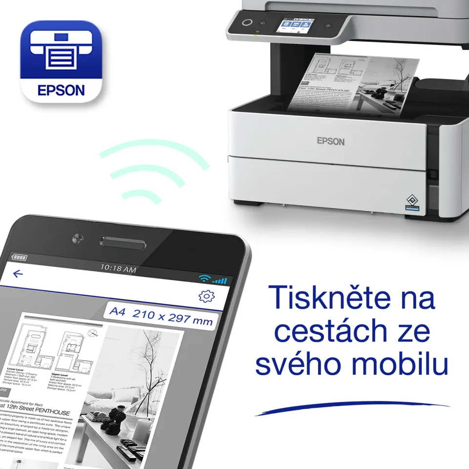 EPSON EcoTank M3180 - A4/39ppm/1ink/USB/LAN/WiFi/Duplex