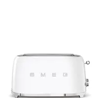Smeg TSF02WHEU, toustovač / topinkovač, 4 toasty, 6 úrovní opékání, zásuvka na drobky, styl. 50. let, bílá