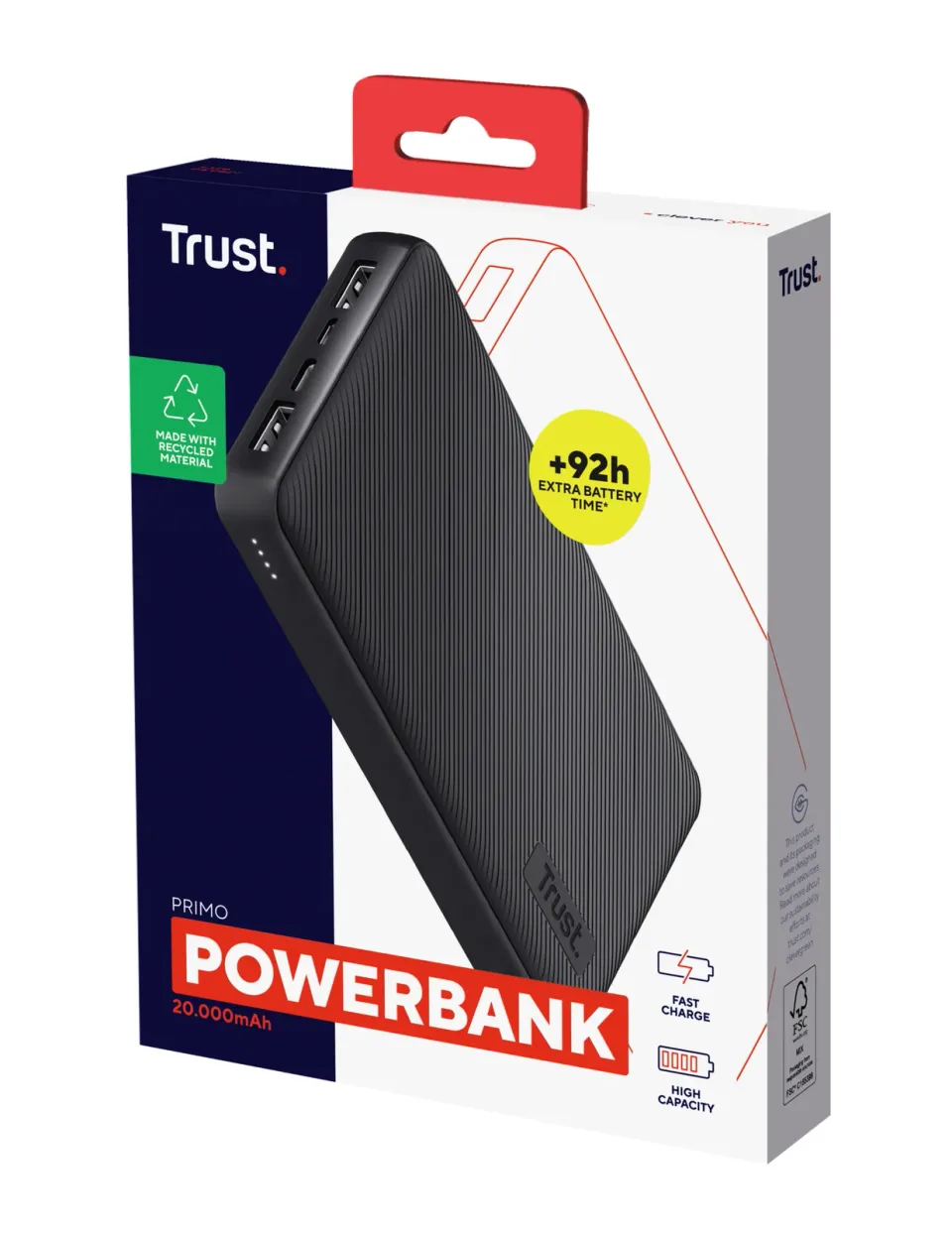 TRUST powerbanka Primo Powerbank 20000 mAh ECO