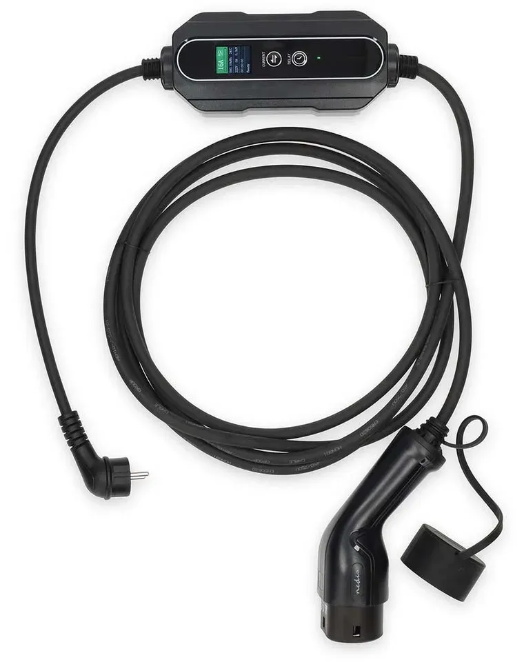 NEDIS cestovní nabíjecí stanice pro elektromobily/ AT-N05V3V3-F 3G1.5/ 1380 / 2300 / 3680 W/ 6 / 8 / 10 / 13 / 16 A/ 5 m